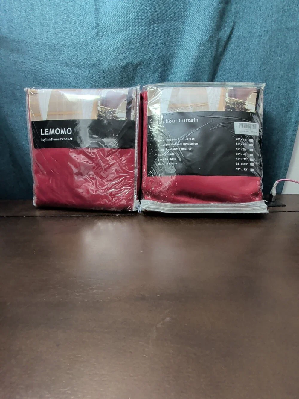 LEMOMO Red Blackout Curtains Set of 2 | 52